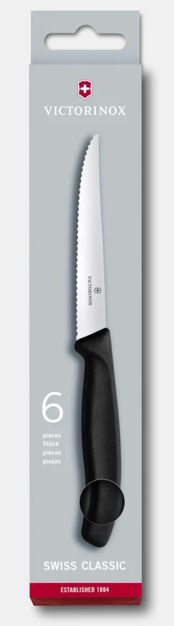 Bloc porte-couteaux à steak et à pizza Swiss Classic, 6 pièces