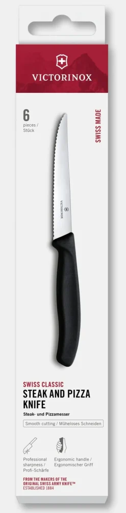Bloc porte-couteaux à steak et à pizza Swiss Classic, 6 pièces