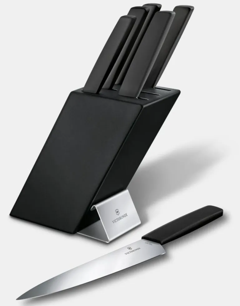 Bloc porte-couteaux Swiss Modern, 6 pièces