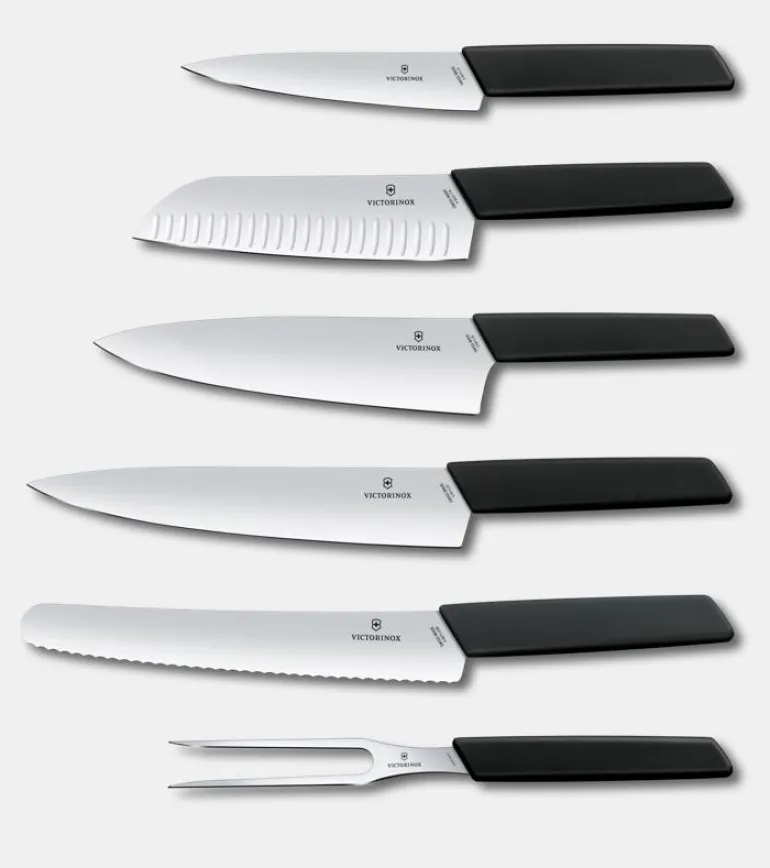 Bloc porte-couteaux Swiss Modern, 6 pièces