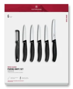 Set de couteaux d’office Swiss Classic avec éplucheur en I, 6 pièces